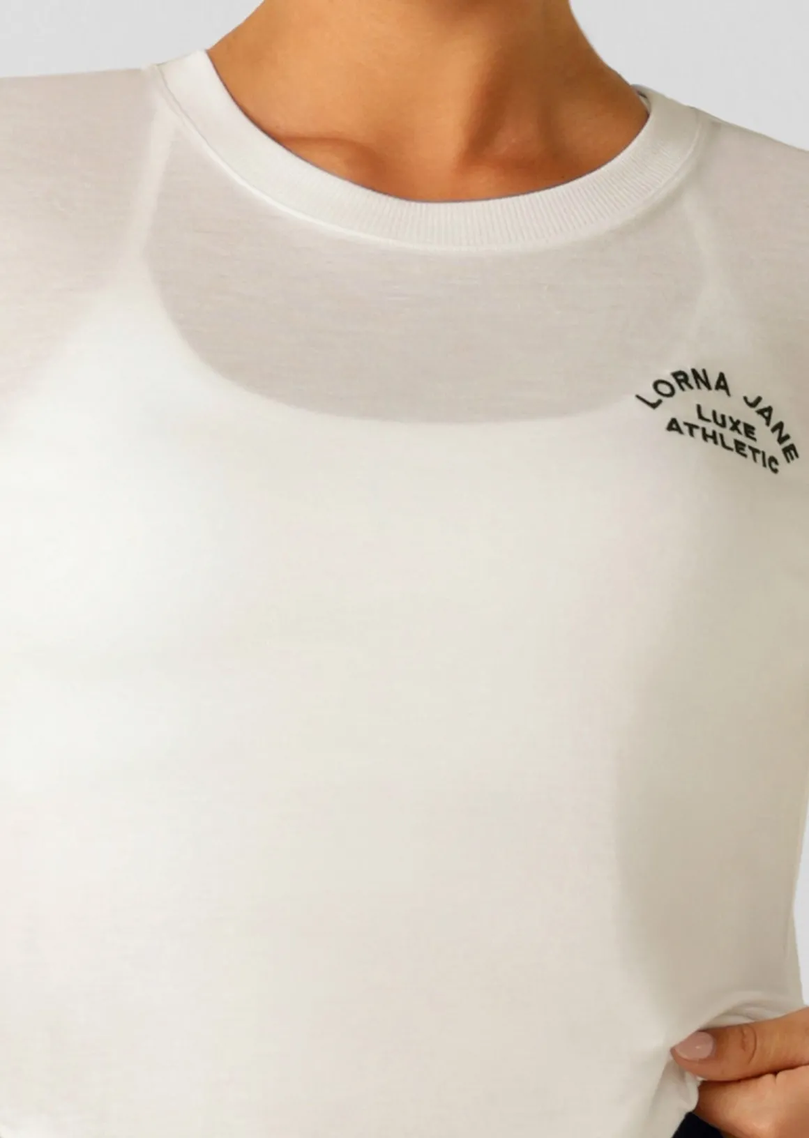Lorna Jane Lotus Long Sleeve Top Porcelain New