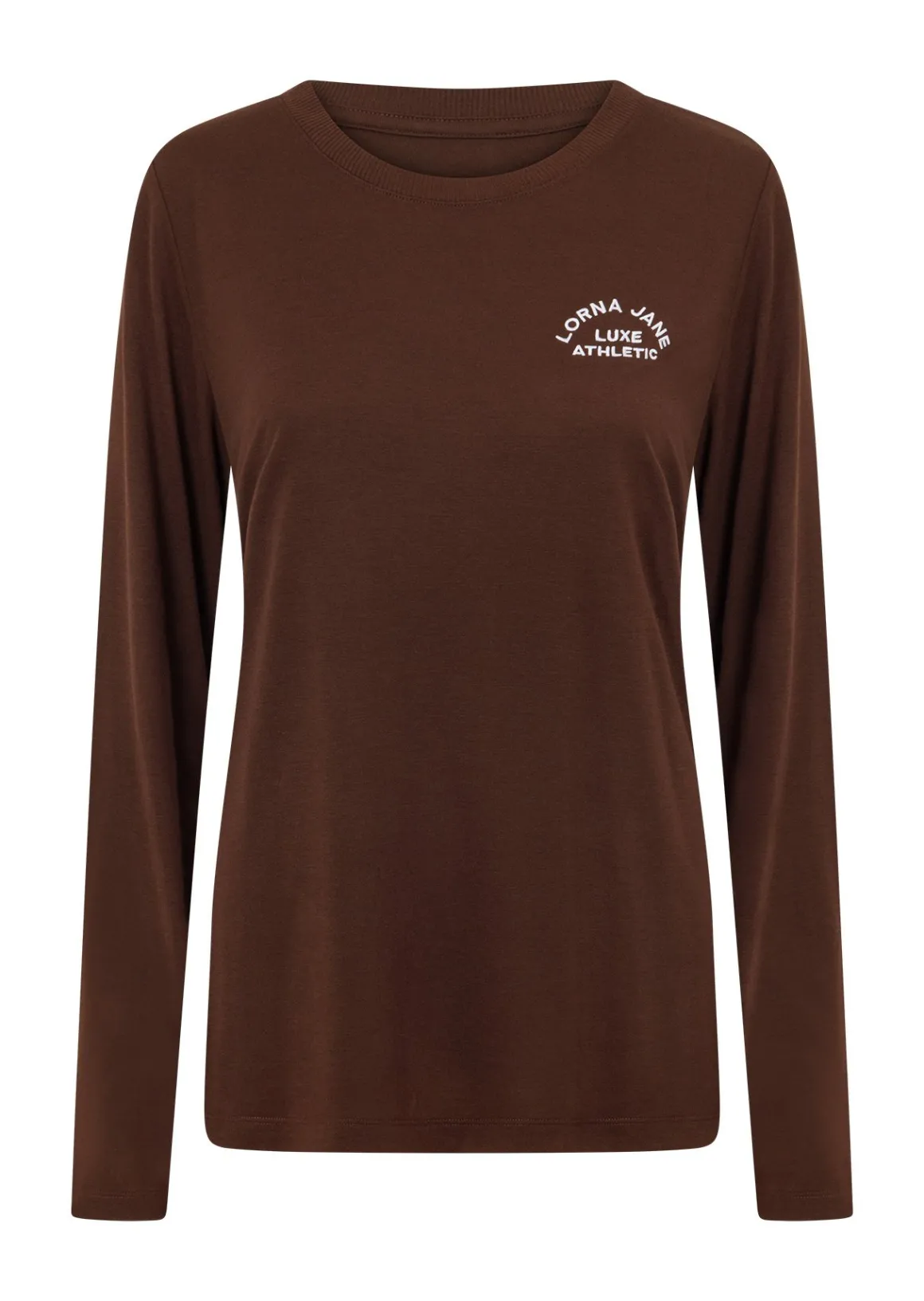 Lorna Jane Lotus Long Sleeve Top Espresso Hot