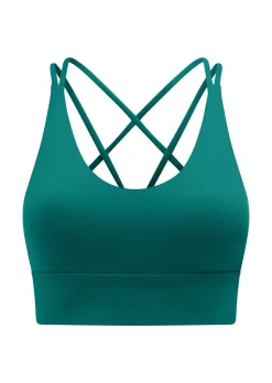 Lorna Jane Lotus Longline Sports Bra DarkTeal Discount