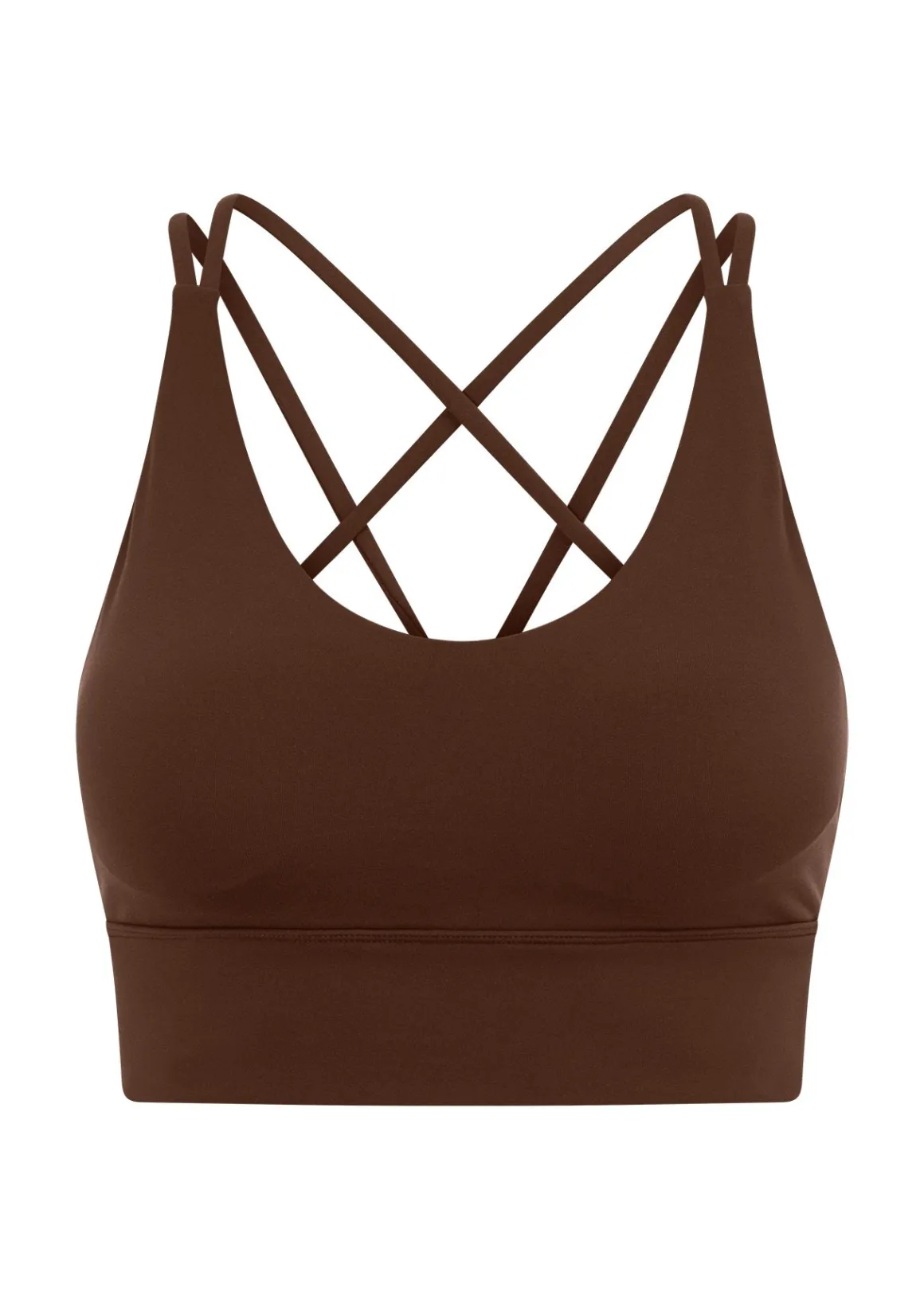 Lorna Jane Lotus Longline Sports Bra Espresso Clearance
