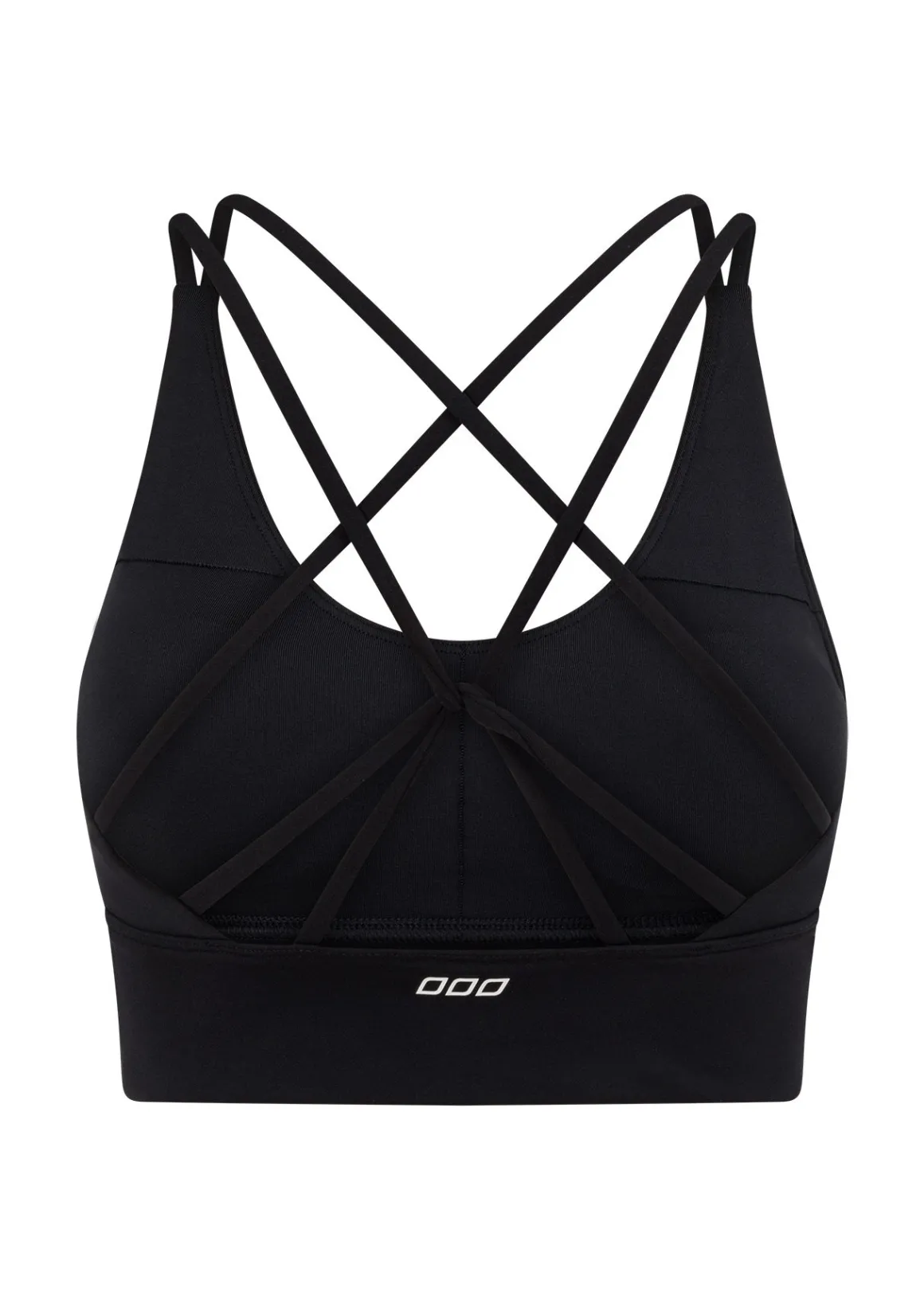 Lorna Jane Lotus Longline Sports Bra Black Outlet