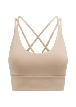 Lorna Jane Lotus Longline Sports Bra DarkOffWhite Hot