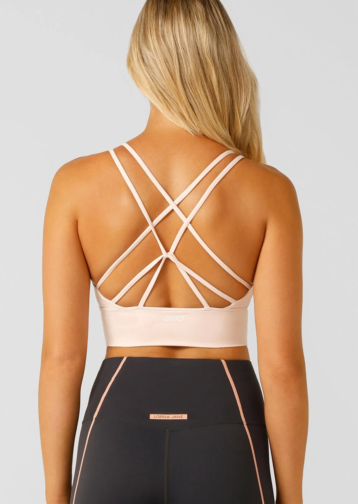 Lorna Jane Lotus Longline Sports Bra Petal Sale
