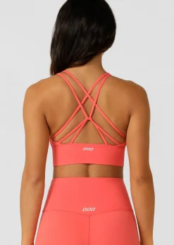 Lorna Jane Lotus Longline Sports Bra Strawberry Online
