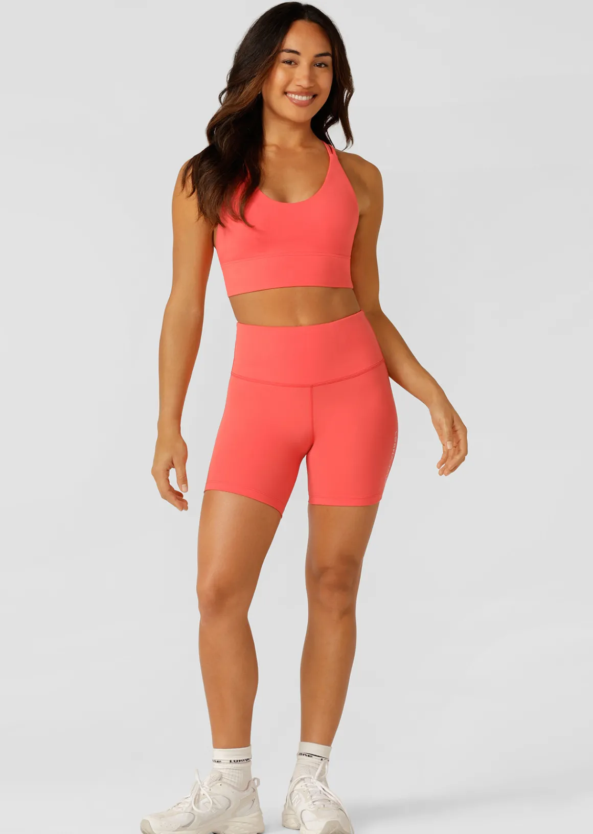 Lorna Jane Lotus Longline Sports Bra Strawberry Online