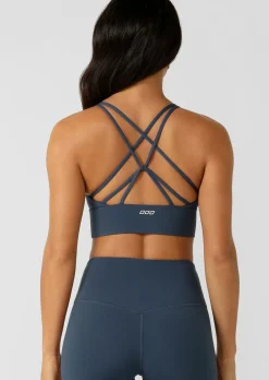 Lorna Jane Lotus Longline Sports Bra PaleIndigo