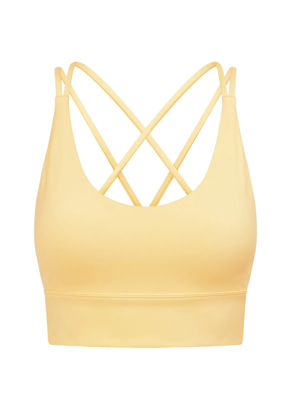 Lorna Jane Lotus Longline Sports Bra LemonCream Sale