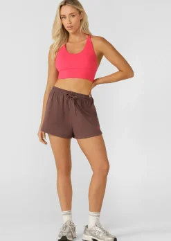 Lorna Jane Lotus Longline Sports Bra NeonRaspberry New