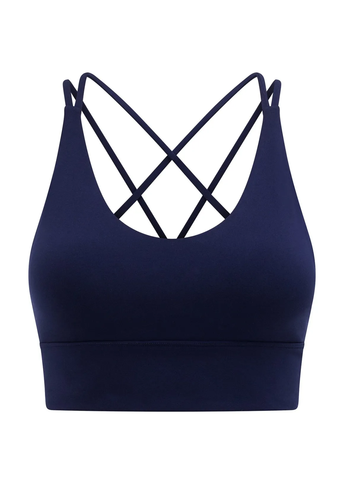 Lorna Jane Lotus Longline Sports Bra FrenchNavy New