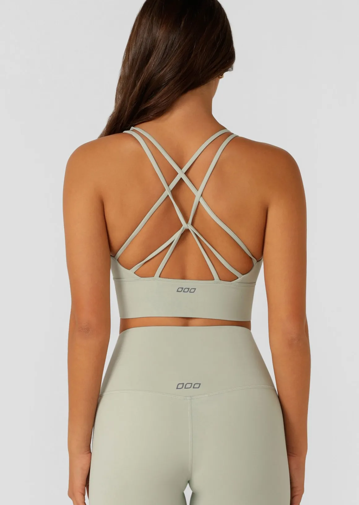 Lorna Jane Lotus Longline Sports Bra IcedMatcha New