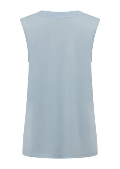 Lorna Jane Lotus Muscle Tank LightGlacierBlue New