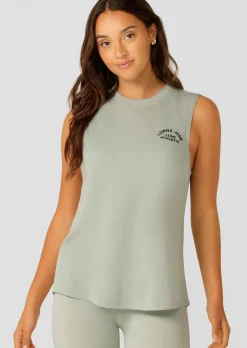 Lorna Jane Lotus Muscle Tank IcedMatcha
