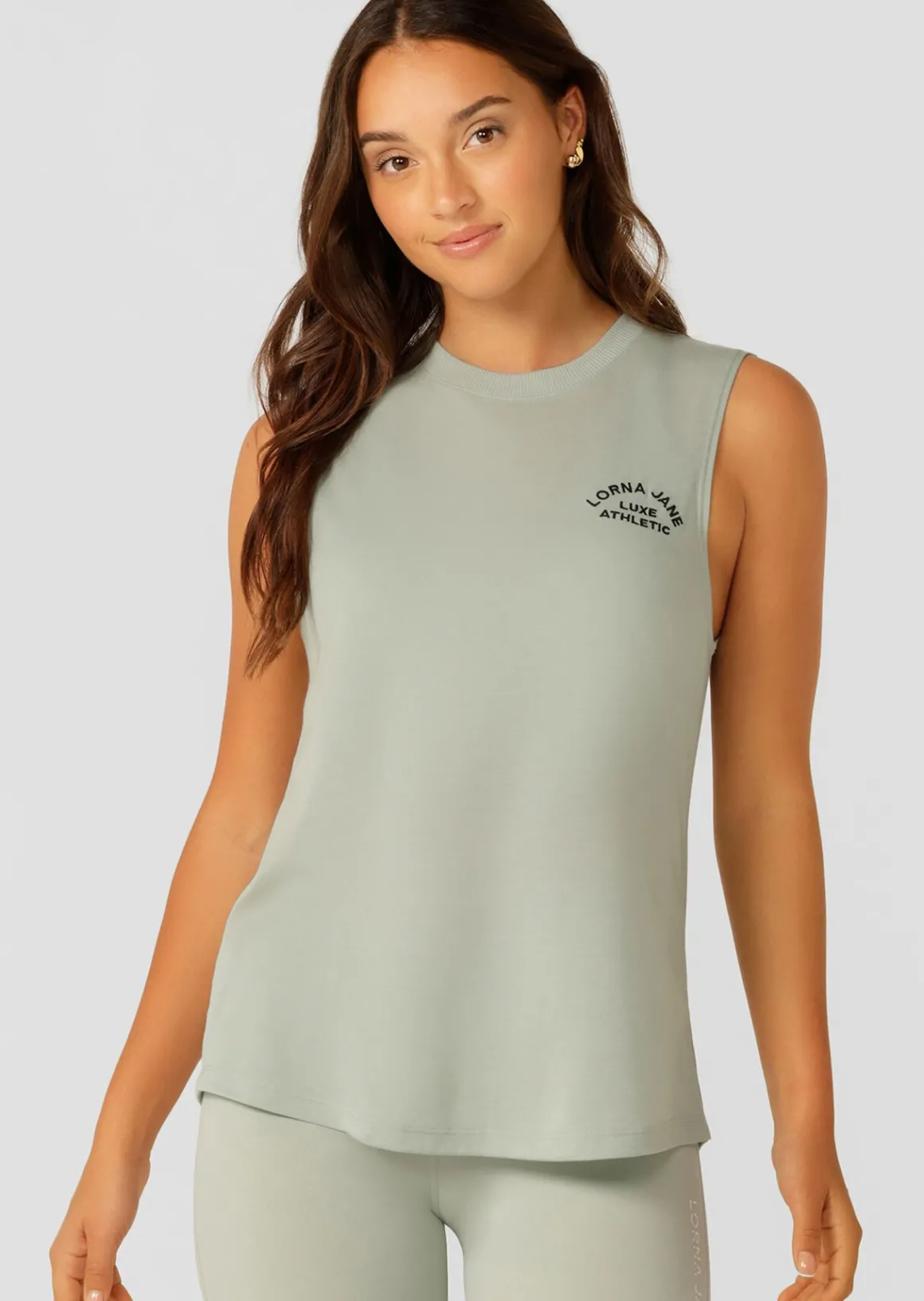 Lorna Jane Lotus Muscle Tank IcedMatcha