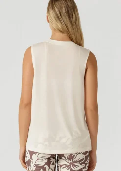 Lorna Jane Lotus Muscle Tank Cream Clearance