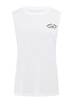 Lorna Jane Lotus Muscle Tank White Sale