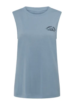 Lorna Jane Lotus Muscle Tank WashedOutBlue