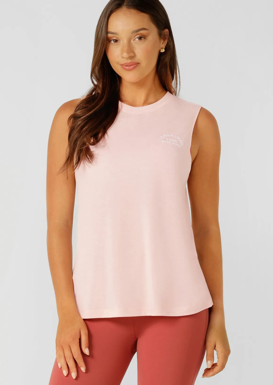 Lorna Jane Lotus Muscle Tank SunkissedPeach Sale