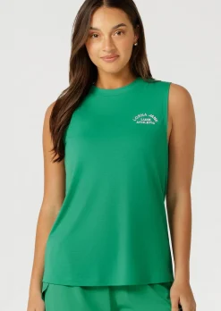 Lorna Jane Lotus Muscle Tank SeaGlass Clearance