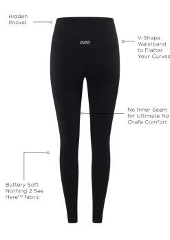 Lorna Jane Lotus No Chafe Full Length Leggings Black Online
