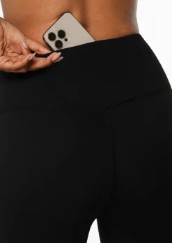 Lorna Jane Lotus No Chafe Phone Pocket 3/4 Leggings RecycledBlack Hot
