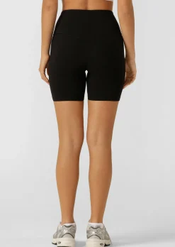 Lorna Jane Lotus No Chafe Phone Pocket 16cm Bike Shorts RecycledBlack Outlet