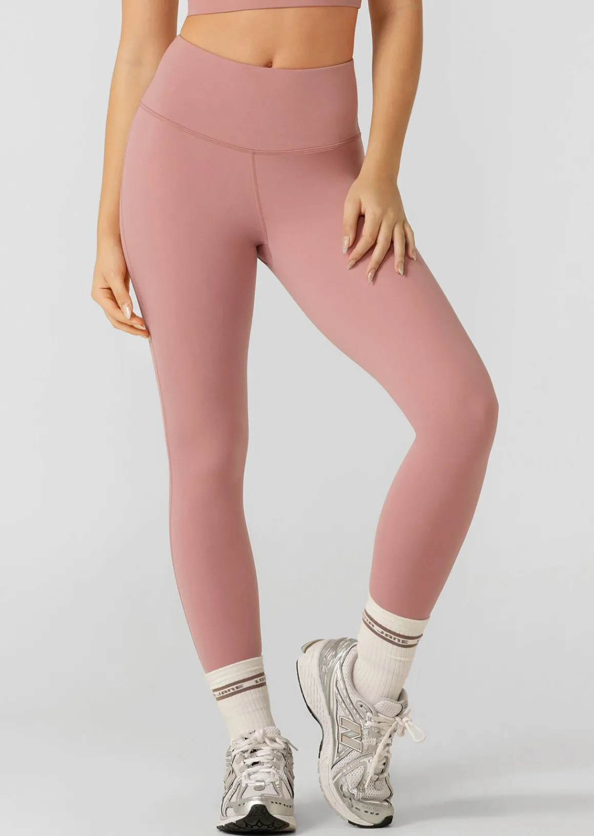 Lorna Jane Lotus No Chafe Phone Pocket Ankle Biter Leggings WildRose Discount