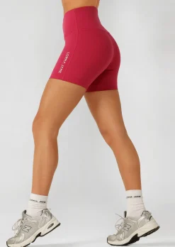 Lorna Jane Lotus No Chafe Phone Pocket 12cm Bike Shorts PersianRose Clearance