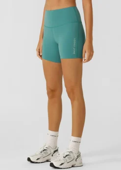 Lorna Jane Lotus No Chafe Phone Pocket 12cm Bike Shorts Jewel Outlet