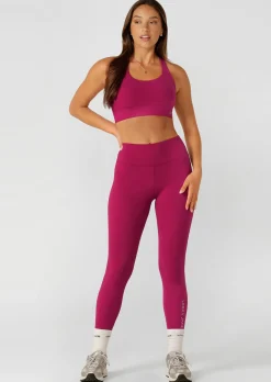 Lorna Jane Lotus No Chafe Phone Pocket Ankle Biter Leggings PersianRose Online