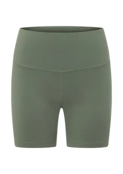 Lorna Jane Lotus No Chafe Phone Pocket 16cm Bike Shorts LightKhaki Sale