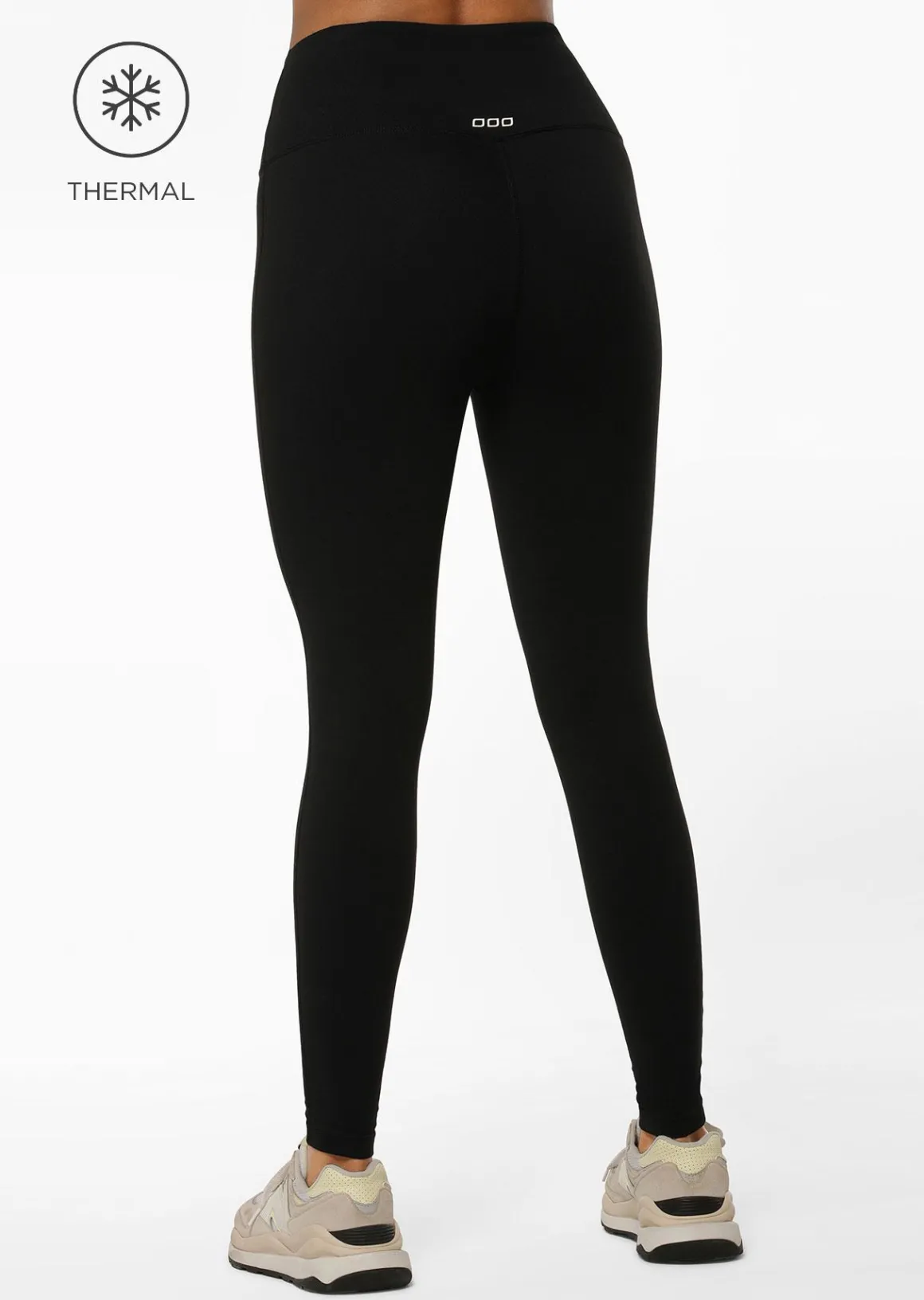 Lorna Jane Lotus Thermal No Chafe Full Length Leggings Black New