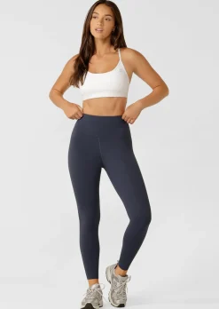 Lorna Jane Lotus Thermal No Chafe Full Length Leggings AshBlue New