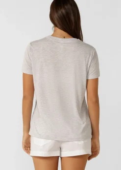 Lorna Jane Lotus T-Shirt LightGreyMarl Outlet