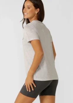Lorna Jane Lotus T-Shirt LightGreyMarl Outlet