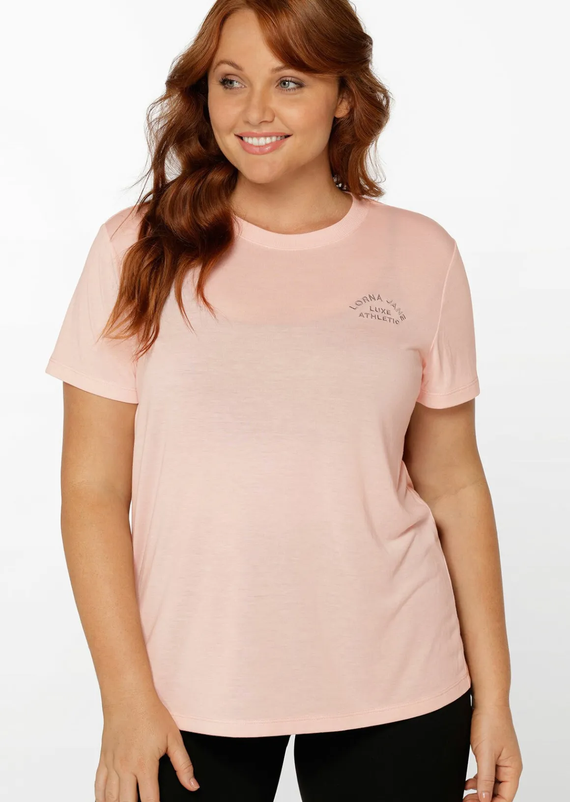 Lorna Jane Lotus T-Shirt BlushedPink Hot