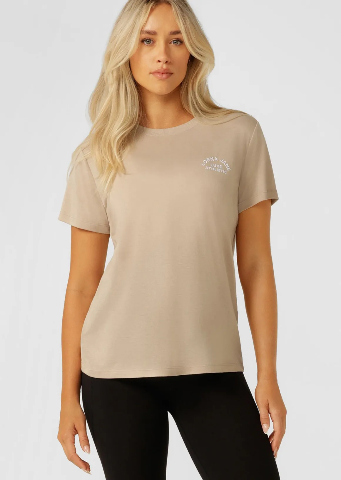 Lorna Jane Lotus T-Shirt OxfordTan Sale