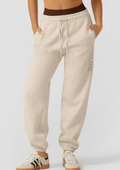 Lorna Jane Lounge Fleece Trackpant OatMarl New