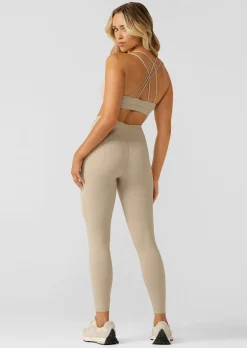 Lorna Jane Meditate Ankle Biter Leggings OffWhiteCloud Discount