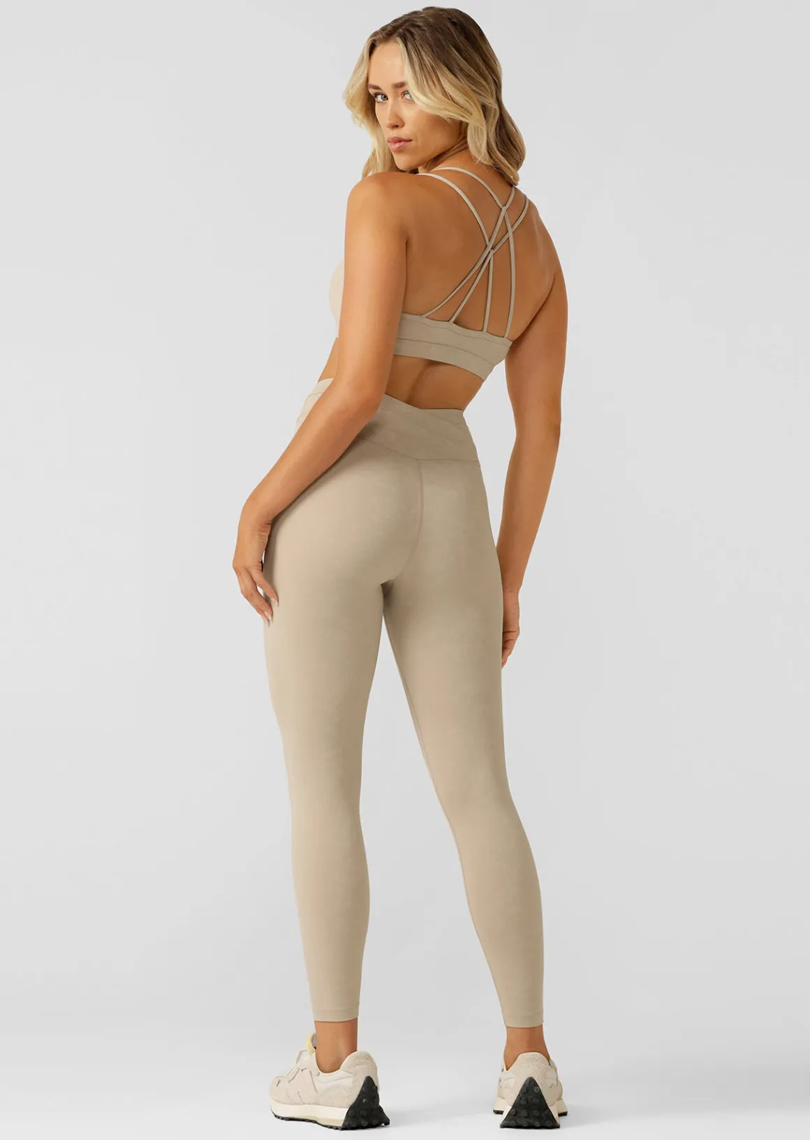 Lorna Jane Meditate Ankle Biter Leggings OffWhiteCloud Discount