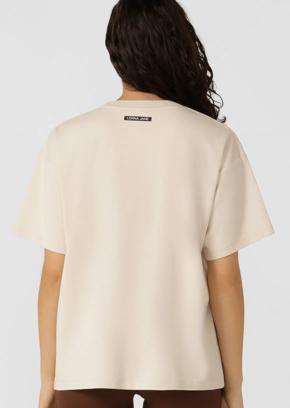 Lorna Jane Mirage Boyfriend T-Shirt Ivory Hot
