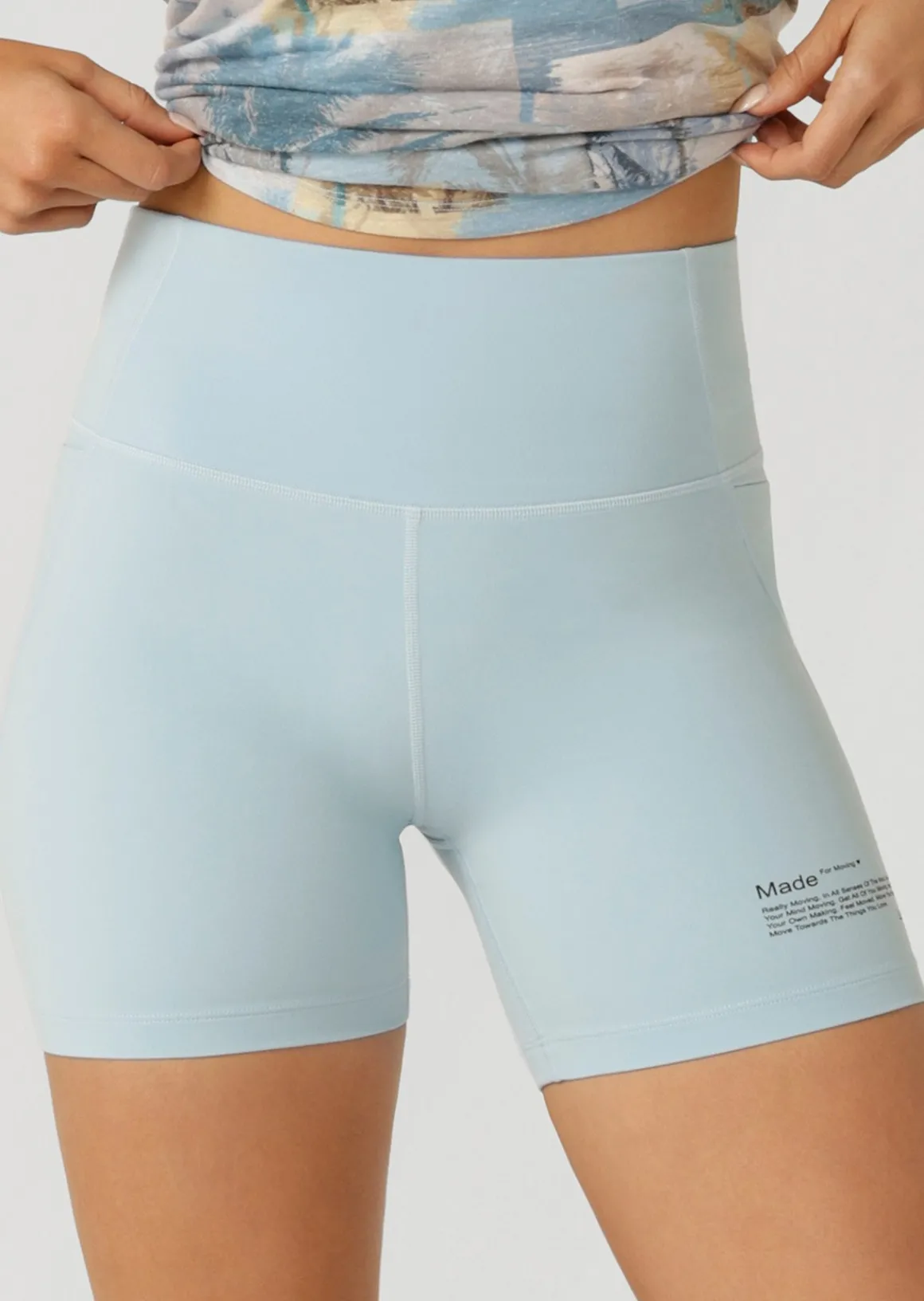 Lorna Jane Move 14cm Booty Bike Shorts IslandBlue Outlet