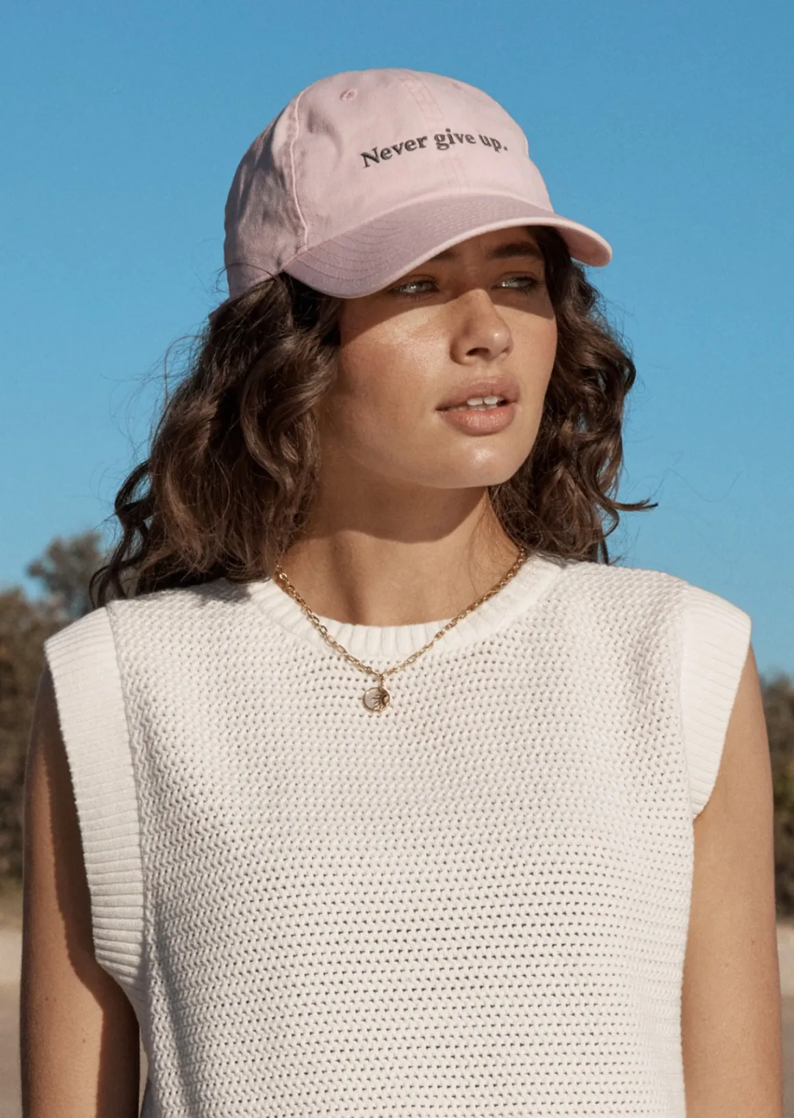 Lorna Jane Never Give Up Cap WashedSweetPink Discount