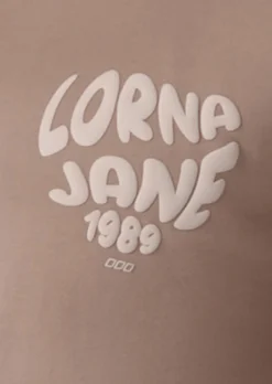 Lorna Jane Never Give Up Relaxed T-Shirt Bone Hot