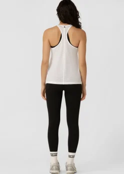 Lorna Jane Never Give Up Slouchy Gym Tank White Best