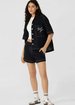 Lorna Jane Off Duty Denim Overshirt FrenchNavy Sale