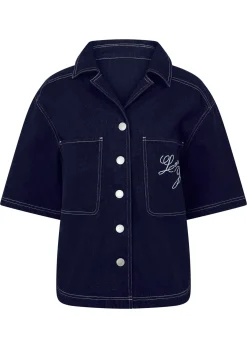 Lorna Jane Off Duty Denim Overshirt FrenchNavy Sale