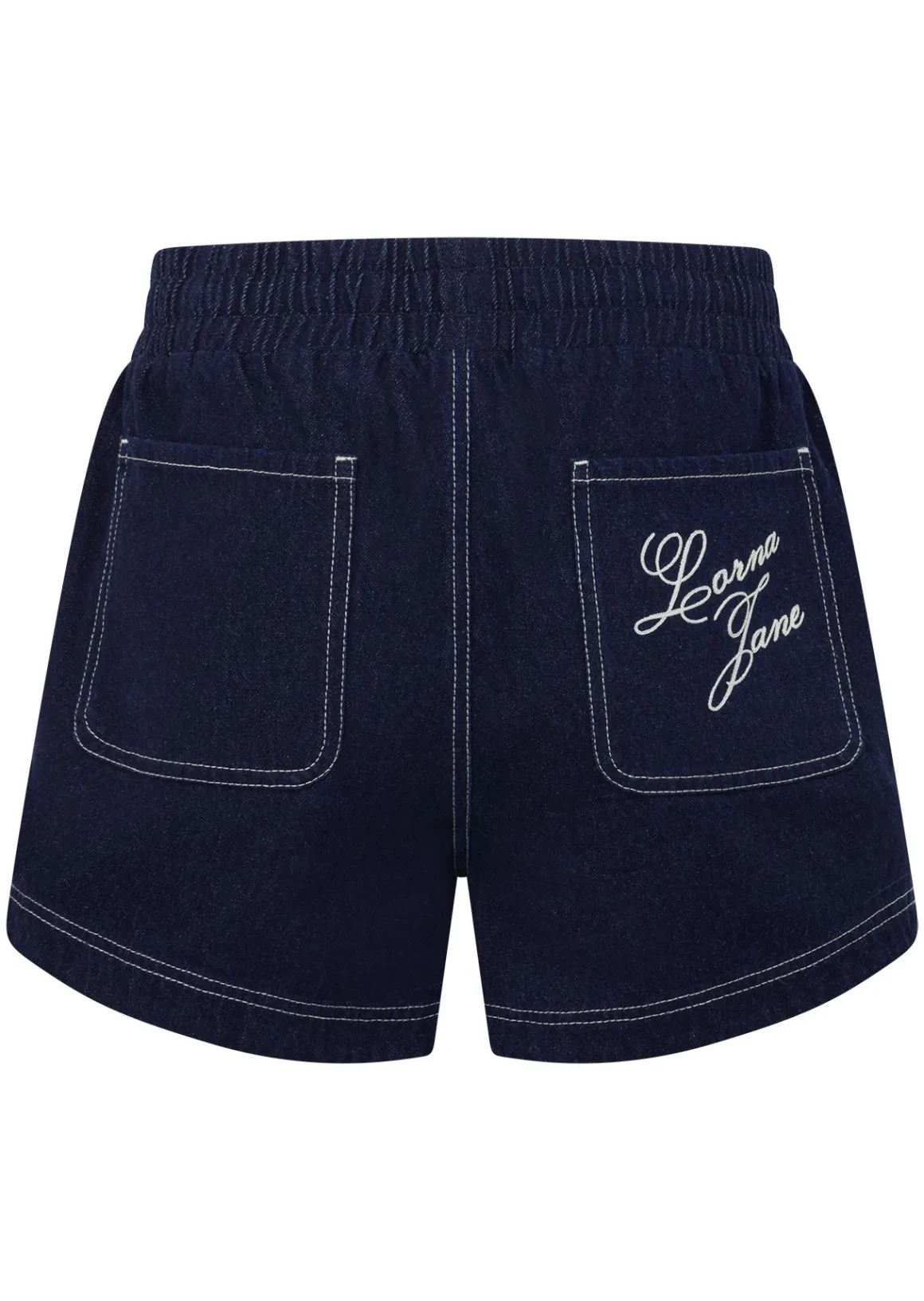 Lorna Jane Off Duty Denim Pull On Shorts FrenchNavy Outlet