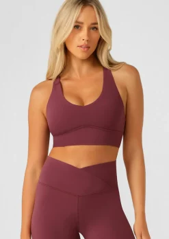 Lorna Jane Off Duty Longline Sports Bra Mulberry