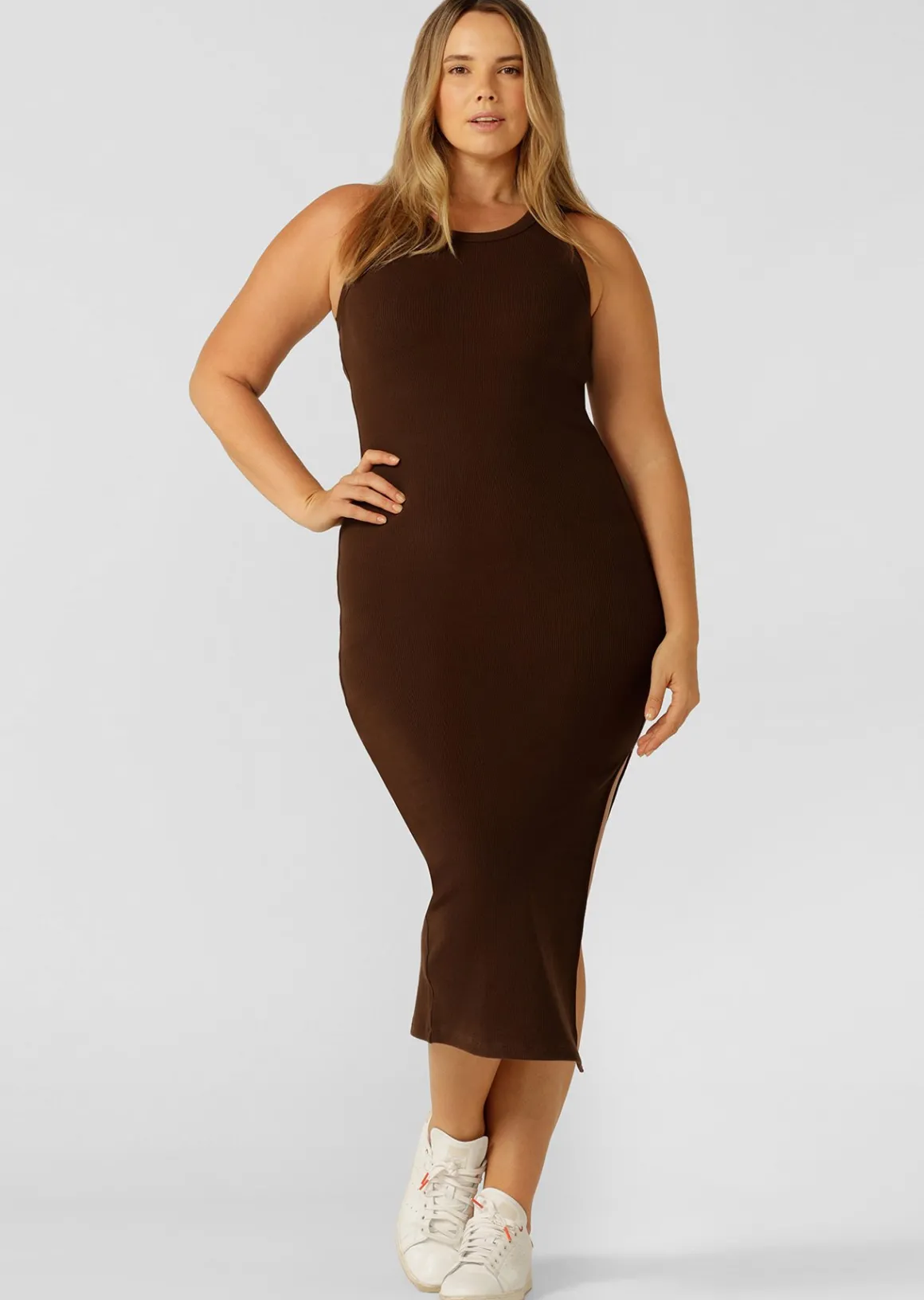 Lorna Jane On The Move Maxi Dress Espresso Hot