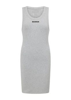 Lorna Jane On The Move Rib Tank Dress GreyMarl Hot